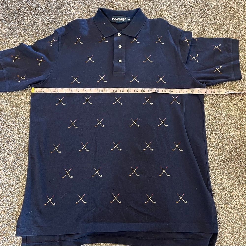 Vintage Polo Golf Ralph Lauren embroidered golf club polo XL - Picture 10 of 11